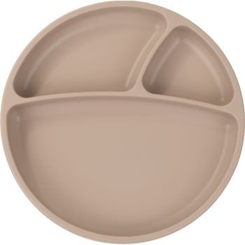 Minikoioi Puzzle Plate Bubble Beige farfurie compartimentată cu ventuză