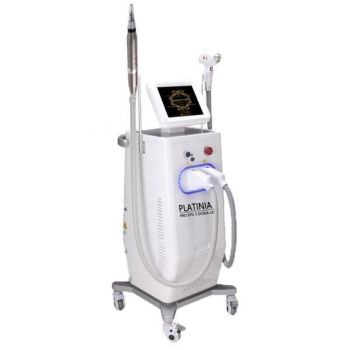 Aparat 2in1 Epilare Definitiva + PICO Indepartare tatuaje Profesional Platinia´S 1200W 808nm, 755nm, 1064nm Dioda Laser, 50mil Impulsuri, Epilare Laser Salon