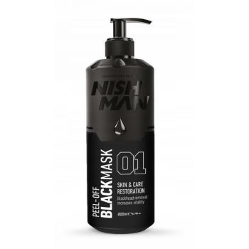 Masca neagra pentru ten Nish Man, 200 ml