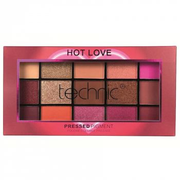 Paleta Profesionala de Farduri Technic 15 Pressed Pigment Palette, Hot Love, 15 Culori, 21.9 g