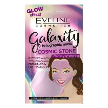 Masca de fata calmanta, Eveline Cosmetics, Galaxity holographic, Cosmic Stone, intensely smoothing, 10 ml ieftina