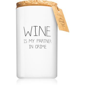 My Flame Fresh Cotton Wine Is My Partner In Crime lumânare parfumată