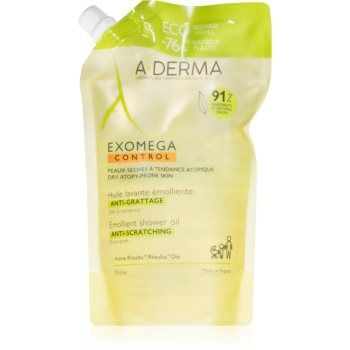 A-Derma Exomega Control Emollient Shower Oil ulei de duș emolient rezervă