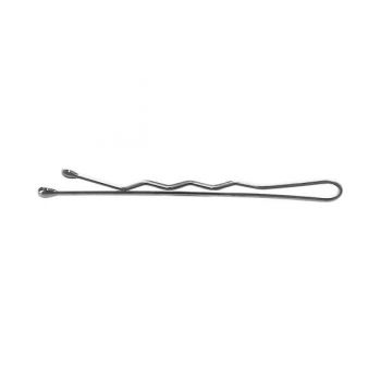 Agrafe ondulate argintii - Lussoni Hr Acc Waved Hair Grips Silver 4 cm, 250 buc ieftin