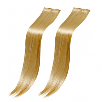 Set extensii clip-on Lila Rossa, 2 buc, 60 cm, cu 2 clipsuri, blond inchis ieftina