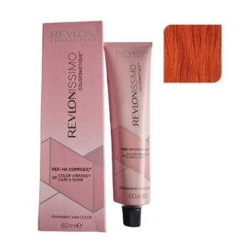 Vopsea Permanenta - Revlon Professional Revlonissimo Colorsmetique Ker-Ha Complex Permanent Hair Color, nuanta C46 Tangerine Red, 60ml de firma originala