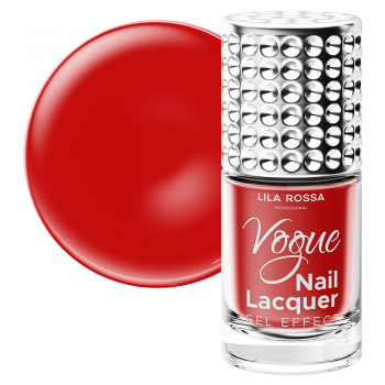 Lac de unghii, Lila Rossa, Vogue, gel effect, 10 ml, Red