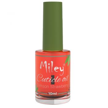 Ulei cuticule cu pensula, Miley, aroma Crimson Strawberry, 10 ml