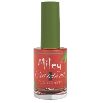 Ulei cuticule cu pensula, Miley, aroma Rubin Orange, 10 ml