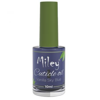 Ulei cuticule cu pensula, Miley, aroma Vanilla Sky Blue, 10 ml ieftin