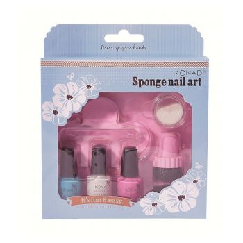 Konad set sponge set 3 - blue, pink