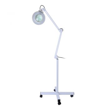 Lampa cosmetica mobila, cu lupa, roti si led-uri, 5 dioptrii, putere 15 W, o-lc-06