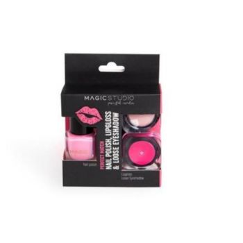 Kit Perfect Match gloss, lac de unghii si fard 30750, Nr 04, Pink, Magic Studio