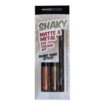 Set creion si fard lichid de pleoape Matte & Metal Magic Studio Maro 60751N3, 8g