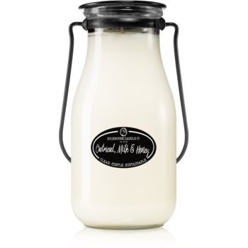 Milkhouse Candle Co. Creamery Oatmeal, Milk & Honey lumânare parfumată Milkbottle