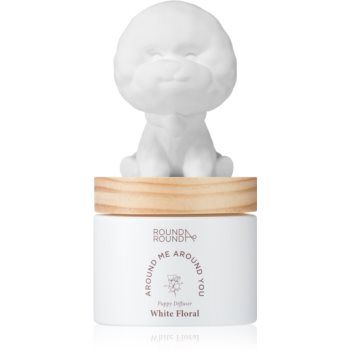 ROUND A‘ROUND Puppy Fluffy Bichon - White Floral aroma difuzor cu rezervã de firma original