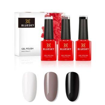 Set lac de unghii semipermanent Bluesky Classic Leopard mini trio 3x5ml
