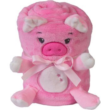 Babymatex Willy Pig pătură mini cu animal de pluș