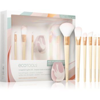 EcoTools Glow Collection Wrapped in Glow set perii machiaj (pentru look perfect) de firma original