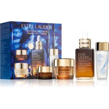 Estée Lauder Night Time Necessities Repair + Lift + Hydrate set cadou (pentru strălucirea și netezirea pielii)