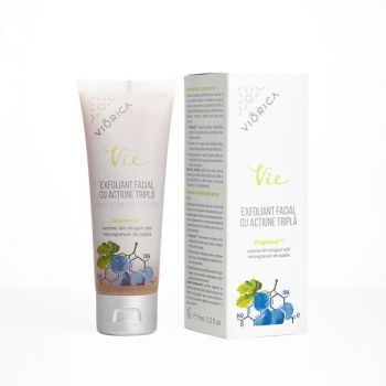 Exfoliant Facial cu Acțiune Triplă, Viorica Vie, 75ml