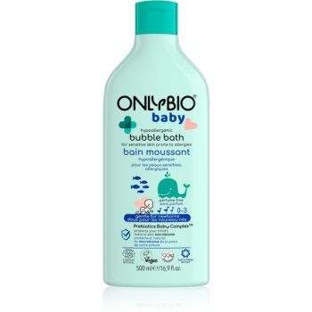 OnlyBio Baby Hypoallergenic spuma de baie pentru piele sensibila si alergica