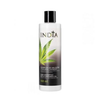 Sampon de par, India Cosmetics, with Cannabis Oil, 400 ml