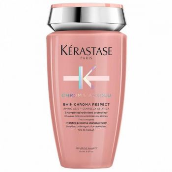 Sampon Hidratant pentru Par Vopsit Fin si Mediu - Kerastase Chroma Absolu Bain Chroma Respect Amino Acid + Centella Asiatica Shampoing Hydratant Protecteur, 250 ml