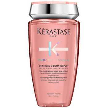 Sampon Hranitor pentru Par Vopsit Mediu si Gros - Kerastase Chroma Absolu Bain Riche Chroma Respect Lactic Acid + Centella Asiatica, 250 ml