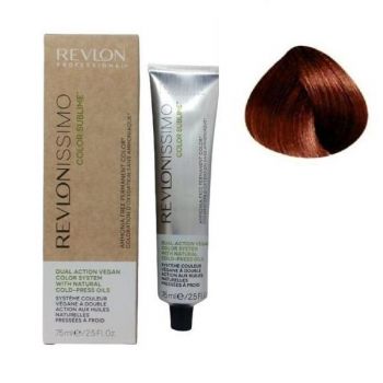 Vopsea Vegana Demi-permanenta - Revlon Professional Color Sublime by Revlonissimo Ammonia Free Permanent Color, nuanta 5.4 Cooper Brown, 75 ml de firma originala