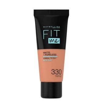 Fond de Ten - Maybelline Fit Me! Matte + Poreless Normal to Oily Skin, nuanta 330 Toffe, 30 ml