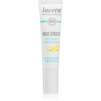 Lavera Basis Sensitiv Q10 crema pentru ochi impotriva cutelor si al sacilor cu coenzima Q10