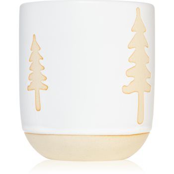 Paddywax Cypress & Fir White Glazed Raw Ceramic lumânare parfumată