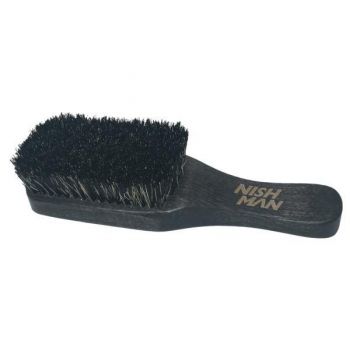 Perie fade brush din lemn - Nish Man - Negru