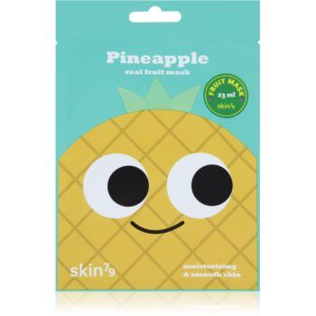 Skin79 Real Fruit Pineapple mască textilă pentru netezire ieftina