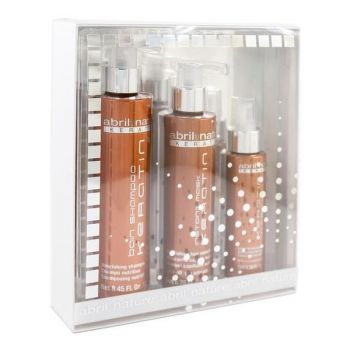 Set produse ingrijire cu cheratina pentru par degradat Keratin Abril et Nature (Sampon 250 ml, Masca 200 ml, Ser 100 ml)