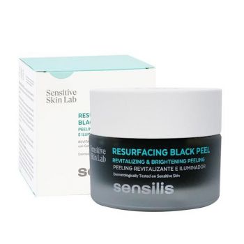 Crema de fata Sensilis Resurfacing Black Peel, pentru peeling, netezire, iluminare si revitalizare, toate tipurile de ten, 50 ml de firma originala