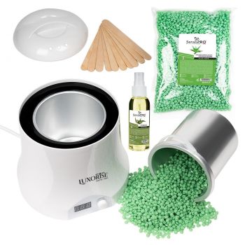 Kit Epilare Ceara Traditionala Granule LUXORISEE Diamond Skin - Aloe Vera, 800 ml ieftin