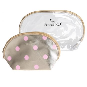 Portfard Travel Transparent & Gold, SensoPRO Exquisite, set 2 buc