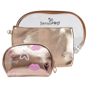 Portfard Travel Transparent & Gold, SensoPRO Holiday, set 3 buc