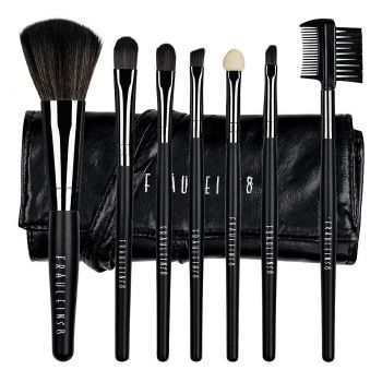 Set 7 pensule machiaj Fraulein38, Total Black + Borseta Cadou