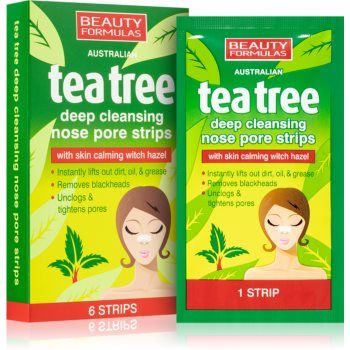 Beauty Formulas Tea Tree patch-uri de curatare a prilor de pe nas