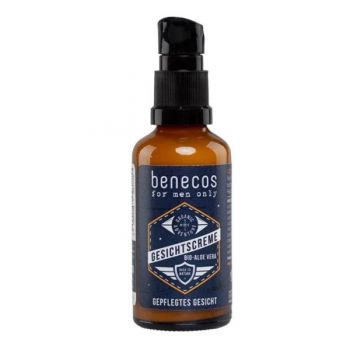 Crema de Fata cu Aloe Vera pentru Barbati Benecos, 50 ml