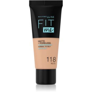 MAYBELLINE NEW YORK Fit Me! Matte+Poreless machiaj mat pentru piele normală și grasă