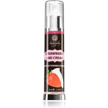 Secret play Hot Effect Strawberry with Cream gel lubrifiant cu aromă