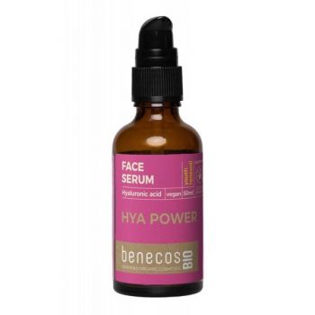 Serum cu Acid Hialuronic si Argan pentru Ten Matur si Uscat - Hya Power Benecos Bio, 50 ml