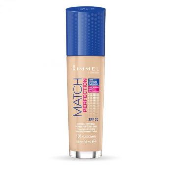 Fond de Ten Rimmel Match Perfection, 101 Classic Ivory, 30 ml