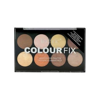 Paleta Profesionala cu 8 Iluminatoare Pudra TECHNIC Colour Fix Highlighter Palette, 15.6g la reducere