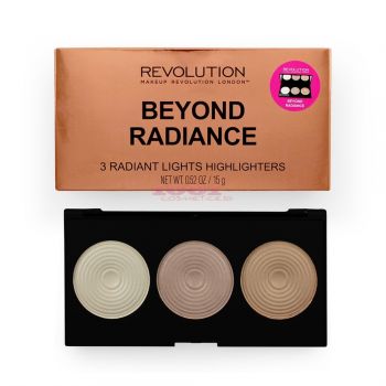 MAKEUP REVOLUTION BEYOND RADIANCE 3 RADIANT HIGHLIGHTERS PALETA ILUMINATOARE ieftin