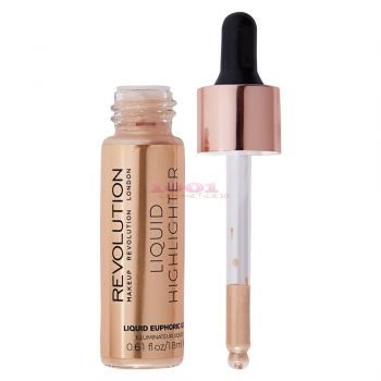 MAKEUP REVOLUTION LIQUID HIGHLITER ILUMINATOR EUPHORIC GOLD